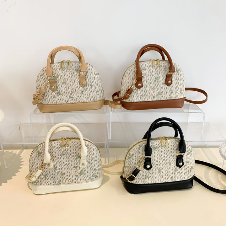Damen Handtasche mit floralen Stickereien und praktischem Tragegriff Nord Taschen