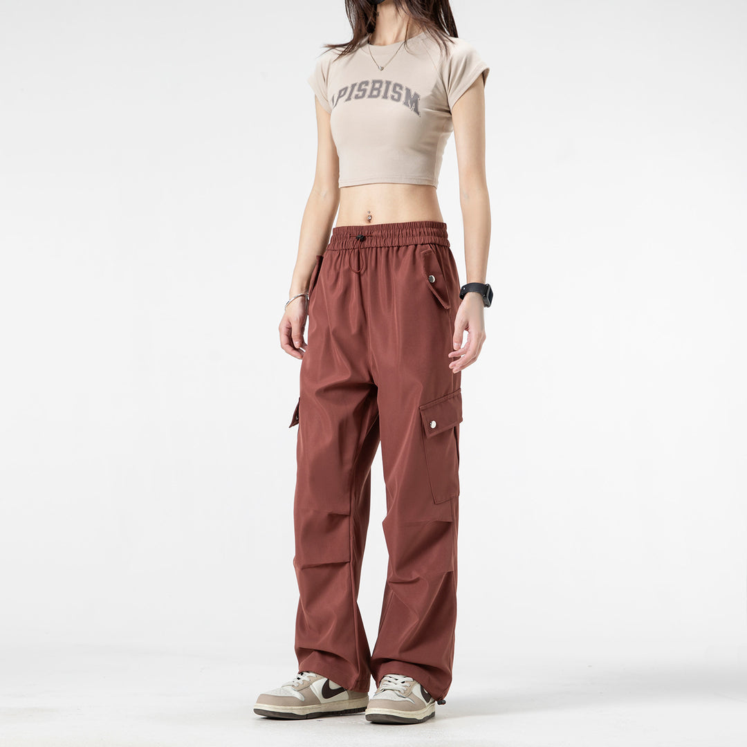 Herren Weite Utility-Cargohose mit Tunnelzugbund, Klapptaschen und verstellbaren Saumabschlüssen Nord Taschen