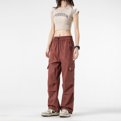Herren Weite Utility-Cargohose mit Tunnelzugbund, Klapptaschen und verstellbaren Saumabschlüssen Nord Taschen
