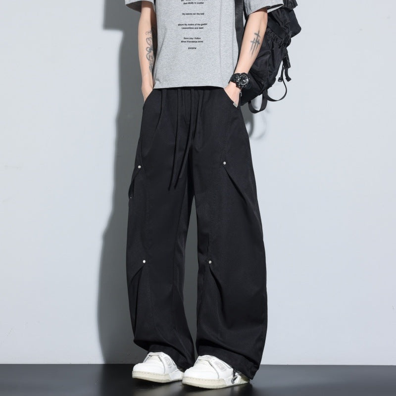 Damen Weite Lagen-Loungehose mit Cargo-Details & elastischem Tunnelzug Nord Taschen