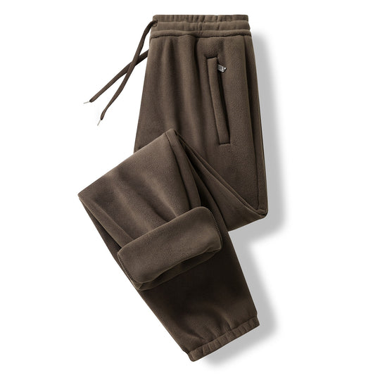 Herren Thermo-Fleece-Jogginghose mit angerauter Innenseite und Kordelbund Nord Taschen