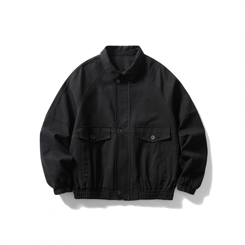 Unisex Kurz geschnittene Boxy-Jacke aus Denim mit Gummizugsaum und Pattentaschen Nord Taschen