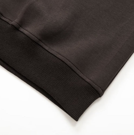 Damen Oversize-Sweatshirt mit hohem Stehkragen und Halbzip Nord Taschen