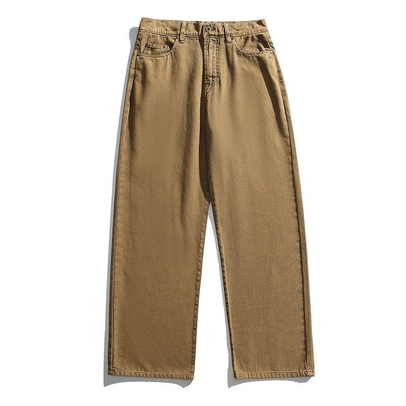 Damen Jeanshose mit hohem Bund, geradem Bein und Vintage‑Waschung Nord Taschen