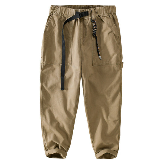 Herren Tapered-Cargohose im Utility-Stil mit gekrempeltem Saum und elastischem Bund Nord Taschen