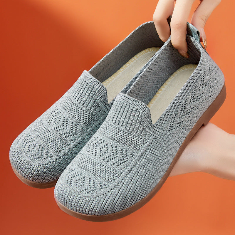 Damen Bequeme Slip-On Schuhe mit atmungsaktivem Netzwerkdesign
