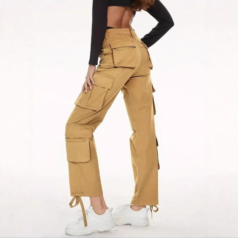 Damen Cargo-Hose im Relaxed-Wide‑Leg mit Mehrfachtaschen und verstärkten Nähten Nord Taschen