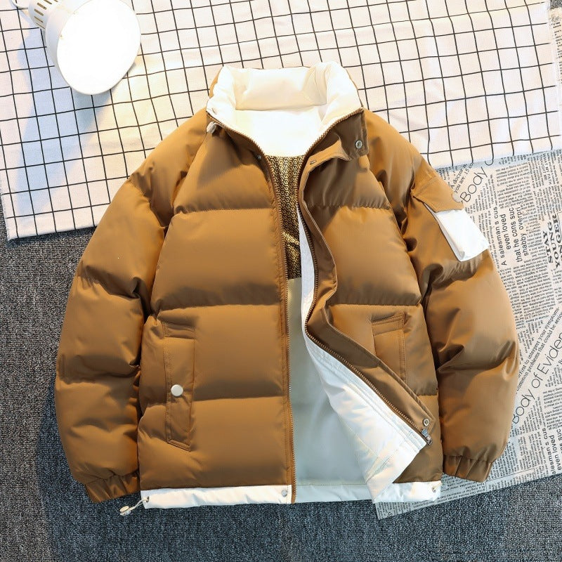 Herren Isolierte Oversize-Pufferjacke mit Kontrast-Innenfutter, Ärmeltasche & Kordelzug Nord Taschen