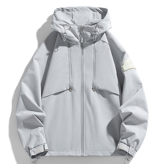 Unisex Leichte zweifarbige Wind- und Regenjacke mit Kapuze, Kordelzug und Reißverschlusstaschen Nord Taschen