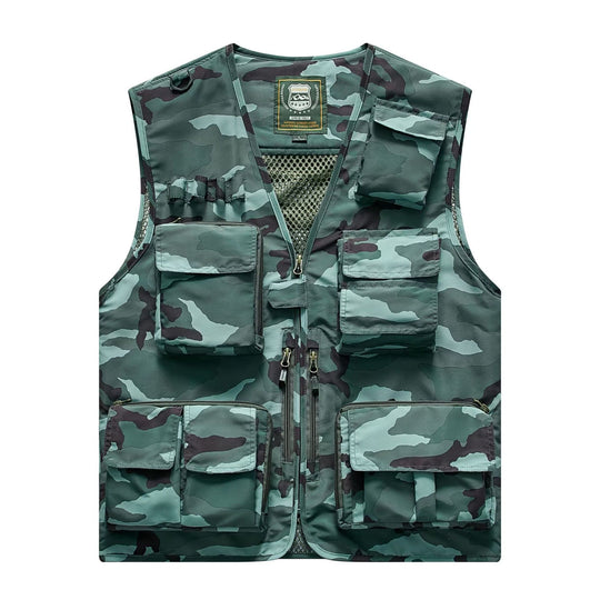 Herren Multifunktionale Utility-Weste mit zahlreichen Taschen und Mesh-Rücken Nord Taschen