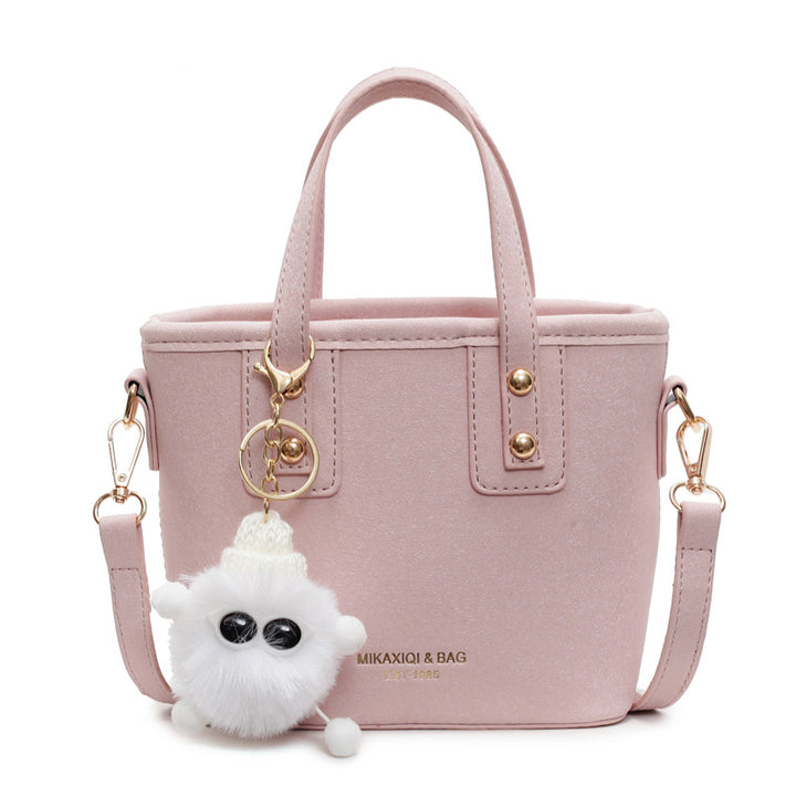 Damen Mini-Tasche mit abnehmbarem Plüschanhänger Nord Taschen
