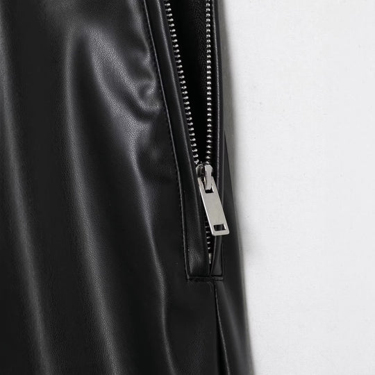 Damen hochgeschnittene ausgestellte Kunstlederhose mit Schnürungsdetail in der Taille Nord Taschen