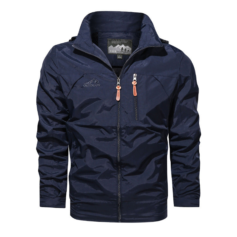 Herren  leichte Outdoorjacke Windbreaker mit wasserabweisender Beschichtung und atmungsaktivem Meshfutter Nord Taschen