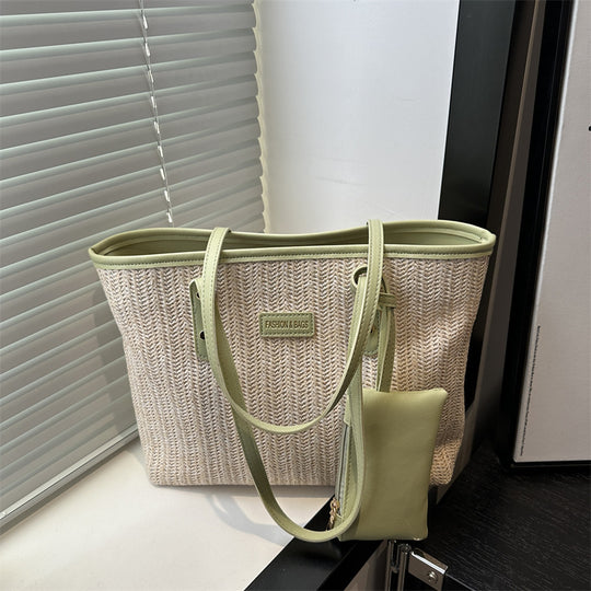 Damen Tragetasche mit geflochtenem Design und abnehmbarem Innenfach Nord Taschen