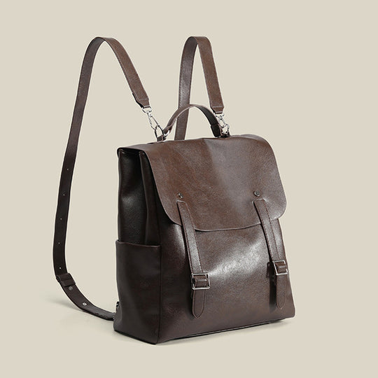 Damen Rucksack aus hochwertigem Kunstleder mit praktischem Überschlag Nord Taschen