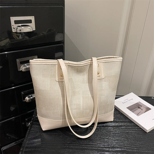Damen elegante Shopper-Tasche mit strukturiertem Gewebe und robusten Trageriemen Nord Taschen