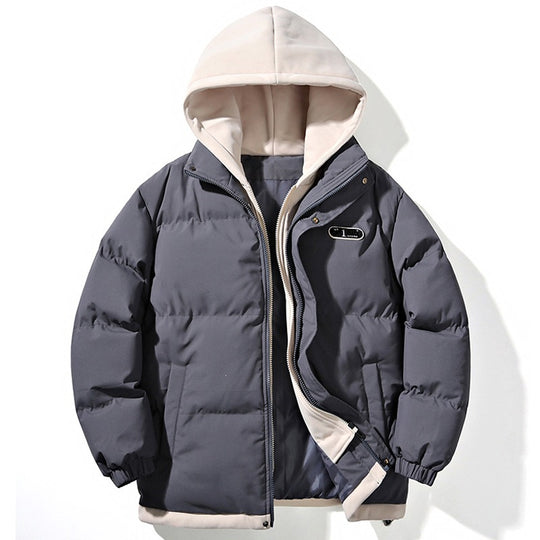Damen Gepolsterte Oversize-Steppjacke mit Kapuze, Kordelzug & elastischen Bündchen Nord Taschen