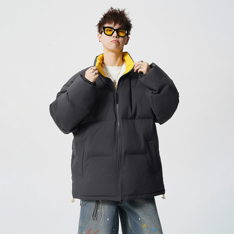 Herren Kurz geschnittene Oversize Steppjacke mit hohem Kragen Nord Taschen
