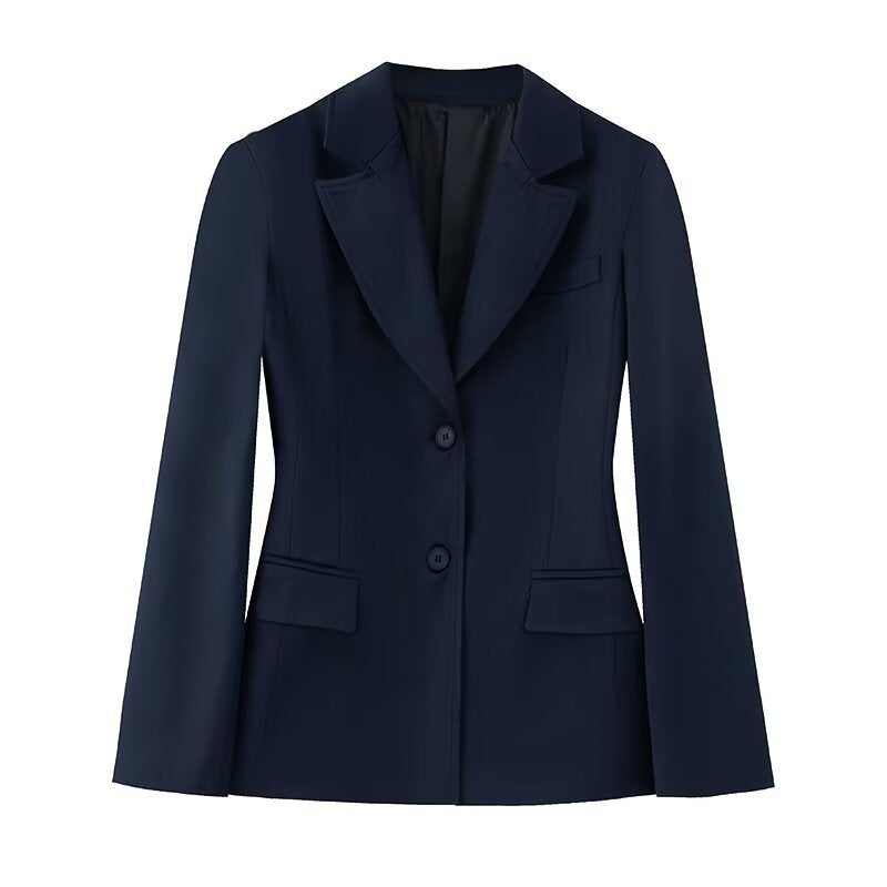 Damen 50+ taillierter Zweiknopf‑Blazer mit Reverskragen, Pattentaschen und Gehschlitz Nord Taschen