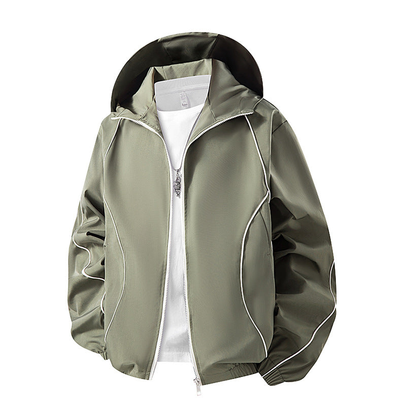Herren Leichte Kapuzen‑Windjacke Nord Taschen