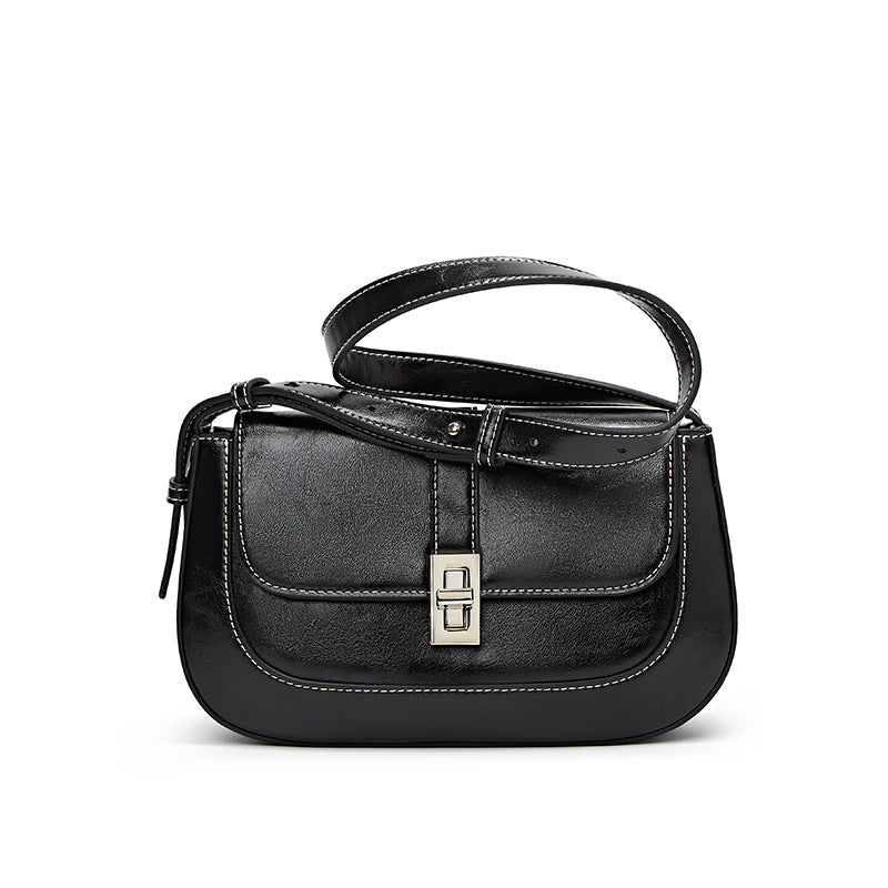 Damen Umhängetasche aus hochwertigem Leder mit elegantem Klappenverschluss Nord Taschen