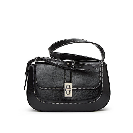 Damen Umhängetasche aus hochwertigem Leder mit elegantem Klappenverschluss Nord Taschen