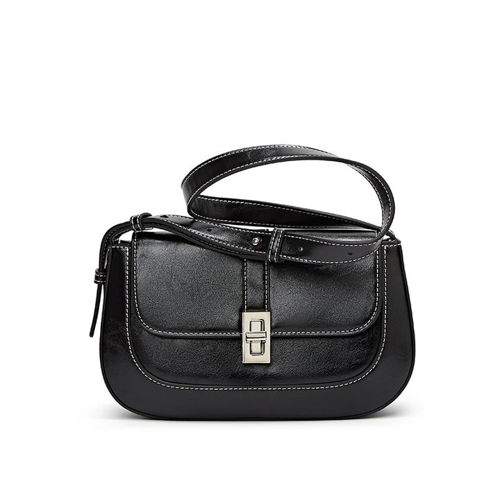 Damen Umhängetasche aus hochwertigem Leder mit elegantem Klappenverschluss Nord Taschen