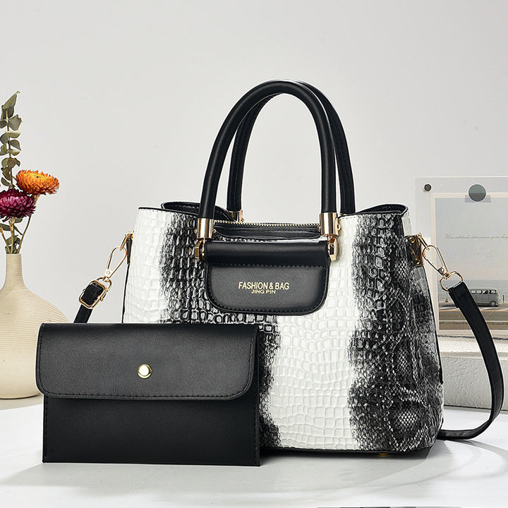 Damen Handtasche mit eleganter Krokodil-Prägung Nord Taschen