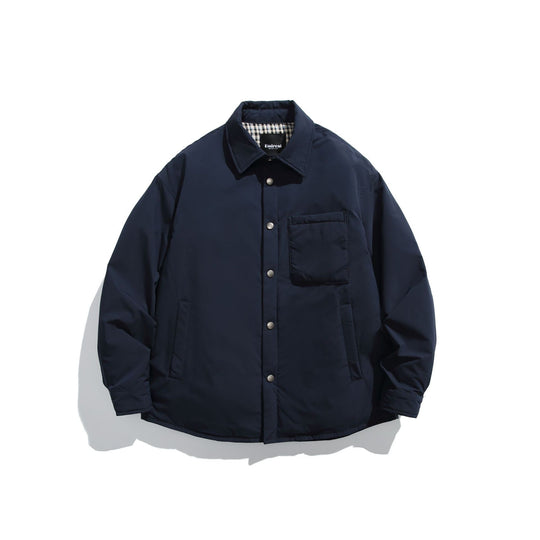 Unisex Wattierte Coach-Jacke mit Karofutter und Druckknopfleiste Nord Taschen