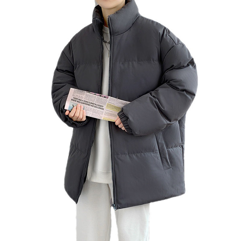 Damen Gepolsterte Oversize-Steppjacke mit hohem Stehkragen und geradem Schnitt Nord Taschen