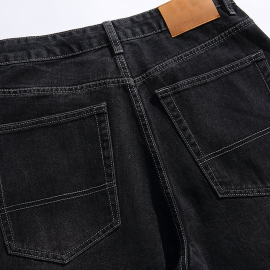 Unisex Weite Baggy-Jeans mit Tunnelzugbund, Faltenvordern und Utility-Taschen Nord Taschen