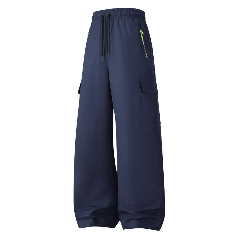 Herren Weite Utility-Cargo-Shorts mit elastischem Bund, Kordelzug & Reißverschlusstaschen Nord Taschen