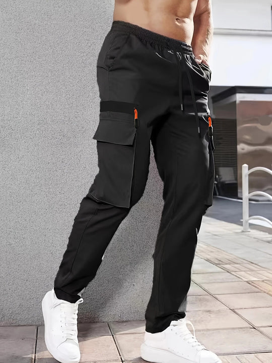 Herren Tapered Cargojogginghose mit elastischem Bund, Tunnelzug & Multifachtaschen Nord Taschen