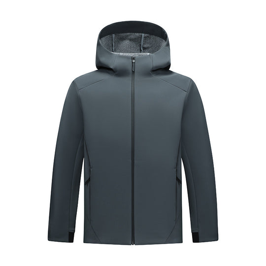 Damen Softshell-Jacke mit Kapuze, taillierte und winddichte Outdoorjacke Nord Taschen
