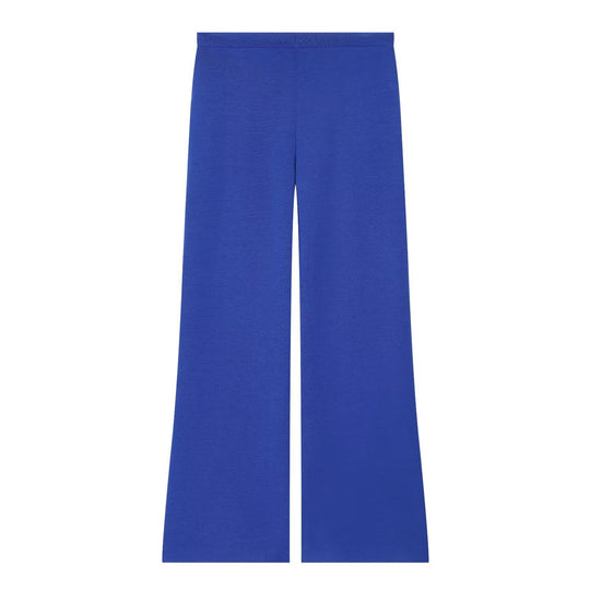 Damen Weite High‑Waist Jersey-Hose mit Tunnelzug und weitem Bein Nord Taschen