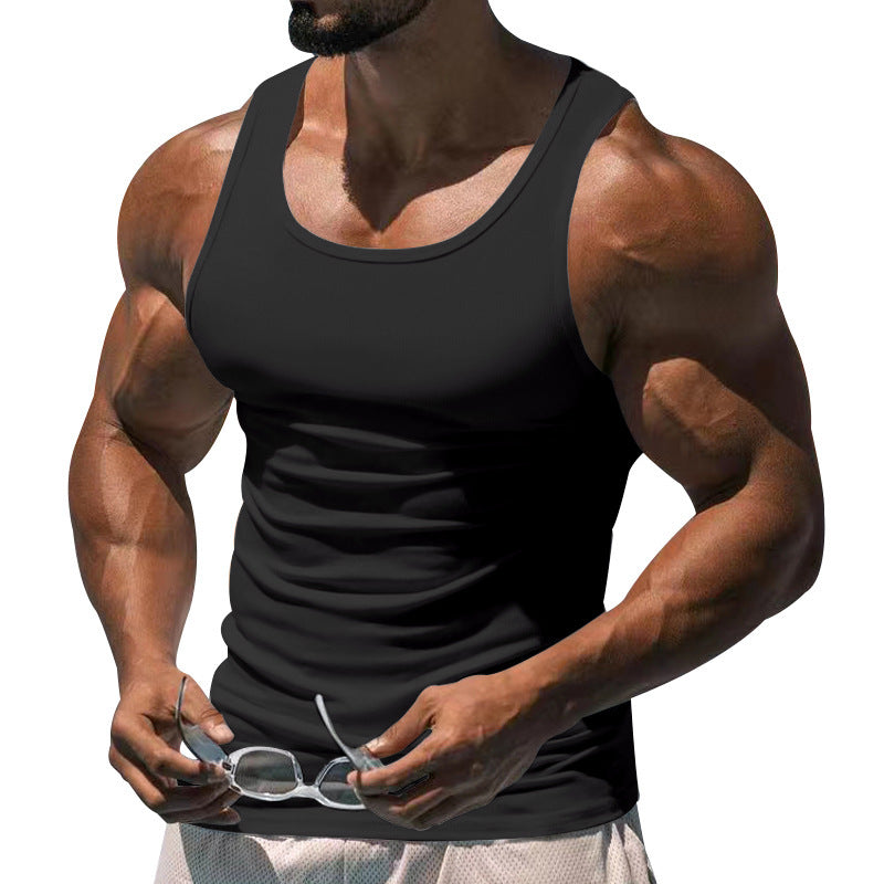 Herren nan figurbetontes funktionales Tanktop mit hohem Armausschnitt und Stretchjersey