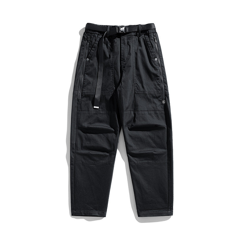 Herren Tapered Utility-Cargohose mit integriertem Webgurt, Kniepaneelen und Reißverschlusstaschen Nord Taschen