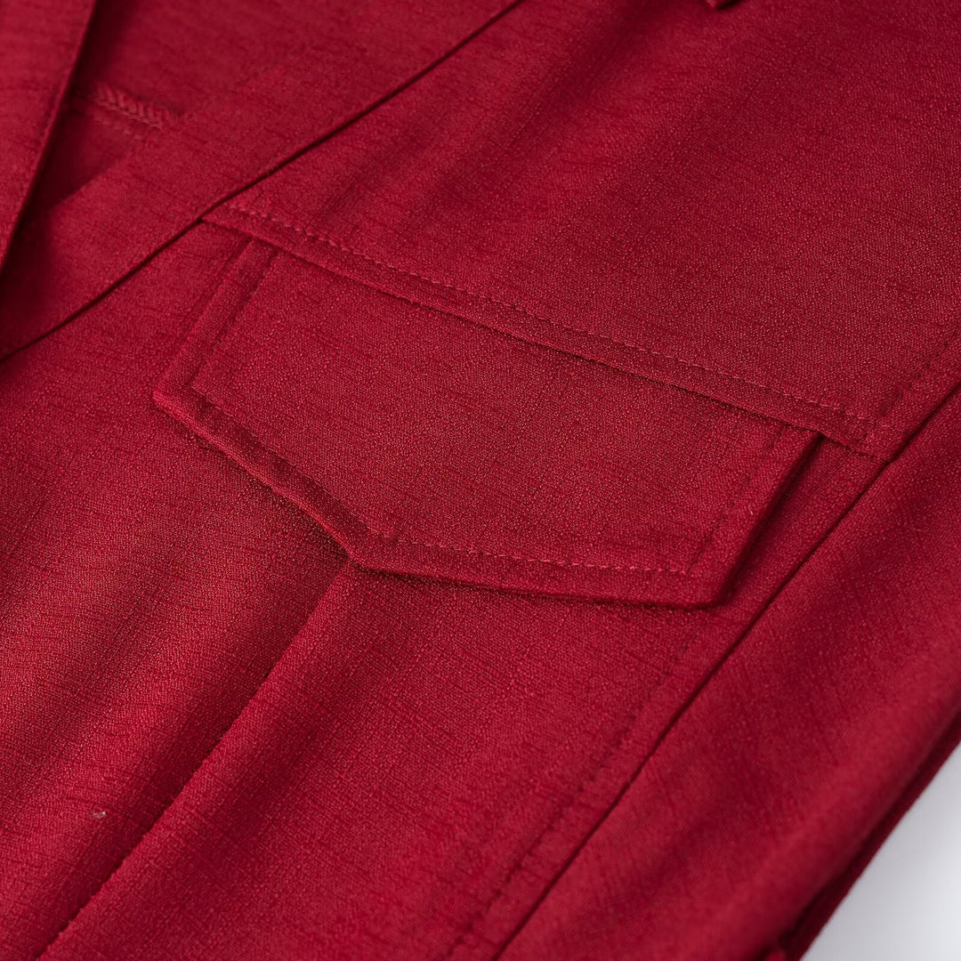 Damen Ärmelloses Hemdblusenkleid mit Taillengürtel, Brusttaschen und Reverskragen Nord Taschen