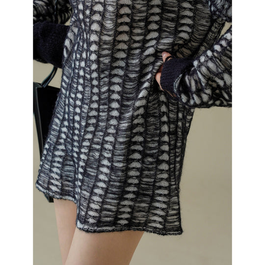 Damen Oversize-Netzstrick-Minikleid aus Mohair-Optik Nord Taschen