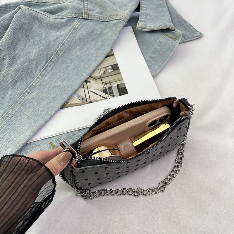 Damen Schultertasche mit modischem Punktemuster Nord Taschen