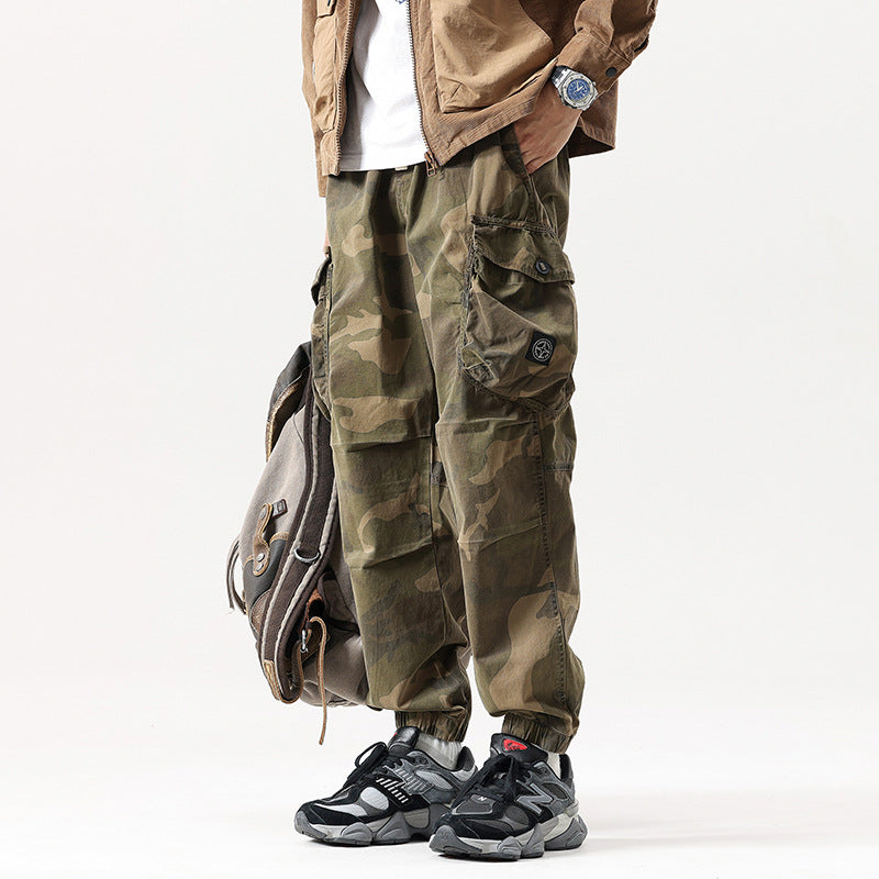 Herren Cargo-Joggerhose mit verstärkten Knien, Multifunktions-Taschen und Kordelbund Nord Taschen