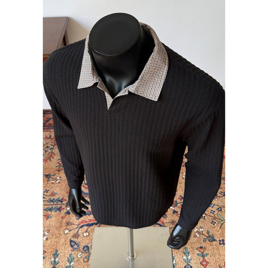 Herren Modischer Strickpullover mit strukturiertem Design Nord Taschen