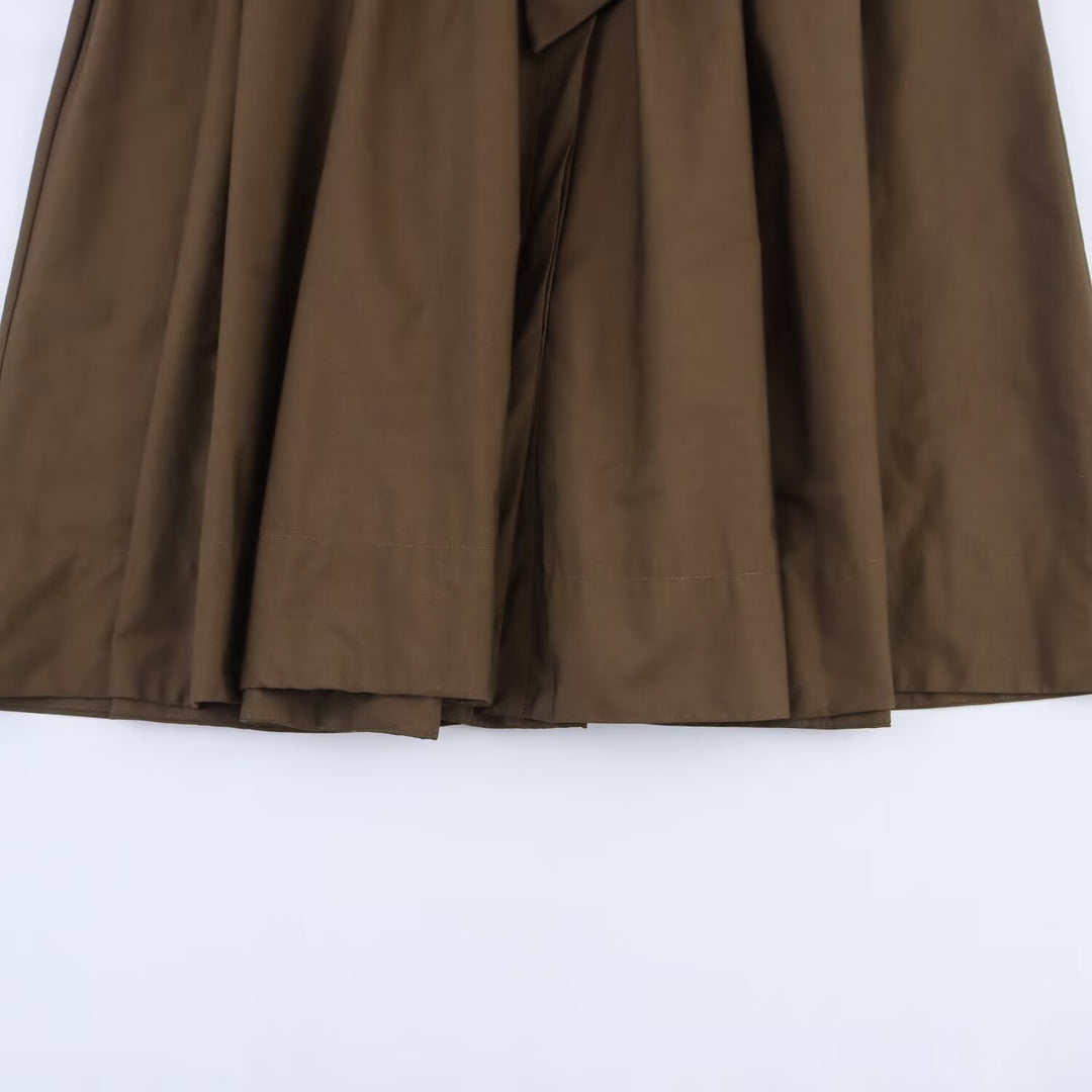Damen Hemdblusenkleid mit Taillengürtel und A-Linien-Skirt Nord Taschen