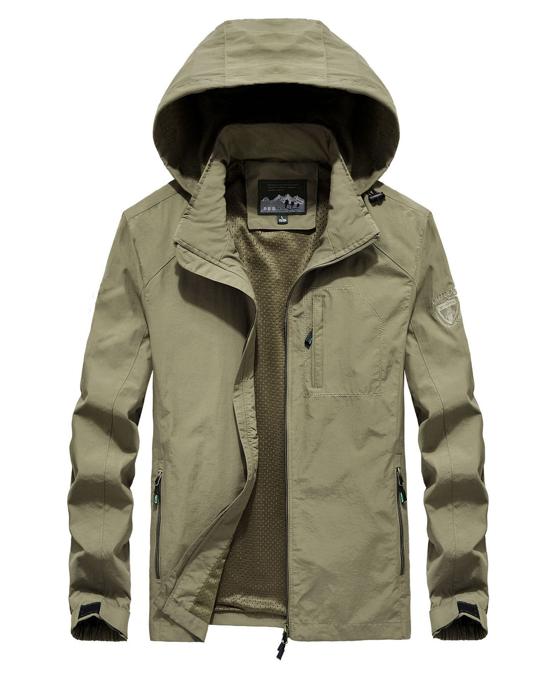 Herren leichter atmungsaktiver Fieldparka mit Mesh‑Futter und Kapuze Nord Taschen