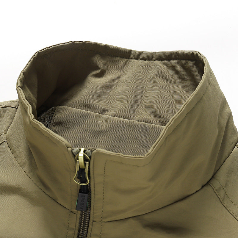 Herren Outdoor-Utility-Weste mit Mesh-Futter, wasserabweisender Nylonoberfläche und Multifunktionstaschen Nord Taschen