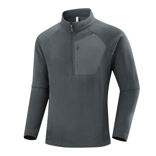 Herren Leichter Performance-Fleecepullover mit Viertel-Reißverschluss und Brusttasche Nord Taschen