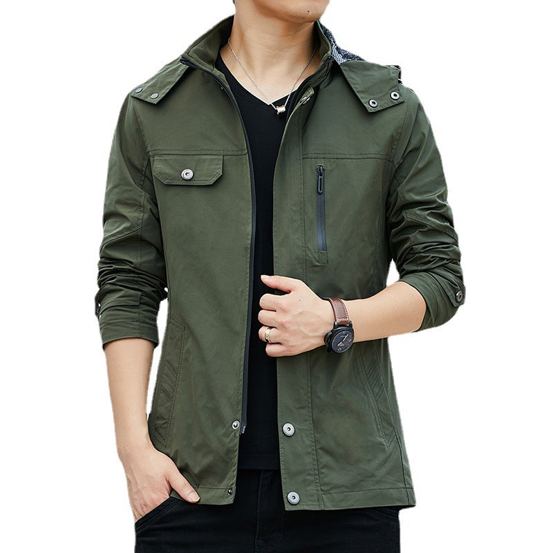 Herren Leichter Kapuzen-Fieldblouson im Casual-Utility-Stil Nord Taschen