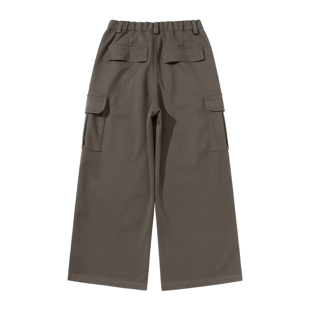 Damen Cropped Cargo-Hose mit weitem Bein und aufgesetzten Taschen Nord Taschen