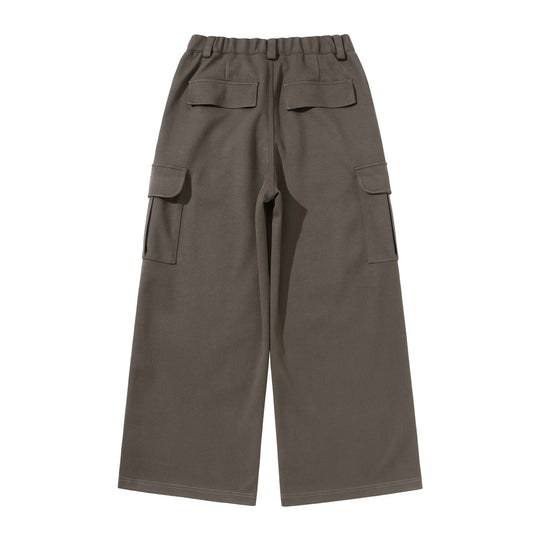 Damen Cropped Cargo-Hose mit weitem Bein und aufgesetzten Taschen Nord Taschen