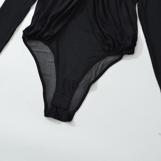 Damen Drapiertes Mesh-Body mit geraffter Vorderpartie Nord Taschen